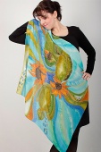 Silk Scarf Flying Sunflowers Silk Scarf Flying Sunflowers