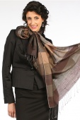 Silk Scarf with Stripes and Tassels 6 Silk Scarf with Stripes and Tassels 6