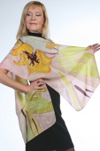 Silk Scarf The Lake Flowers Silk Scarf The Lake Flowers