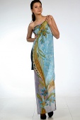Silk Scarf Azure Blues Silk Scarf Azure Blues