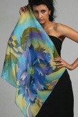 Silk Scarf Blue Cornflower Silk Scarf Blue Cornflower