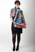 Silk Scarf Hundertwassers River by Night Silk Scarf Hundertwassers River by Night