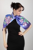 Silk Scarf Purple Magnolia Silk Scarf Purple Magnolia