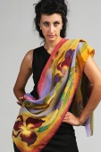 Silk Scarf The Irises of Heaven Garden Silk Scarf The Irises of Heaven Garden
