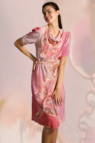 Silk Dress Cherry Lady
