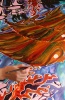Silk Painting Walking in Underwater World