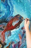 Silk Painting Big Mother of the Ocean