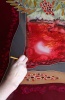 Silk Painting Scarlet Fall