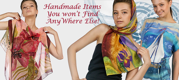 Hand Made Silk Scarves and Blouses